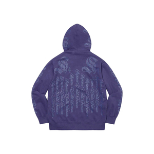 Sudaderas con capucha con diamantes de imitación y lavado ácido desteñido al sol de gran tamaño de algodón 100% de peso pesado de alta calidad con logotipo personalizado térmico - Product Image 3