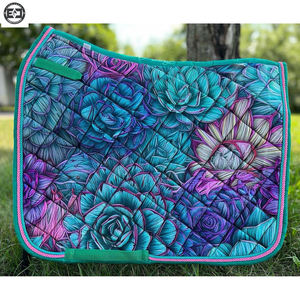 Meilleure vente de tapis de selle en satin de luxe Polyester respirant Protection à cheval antichoc équipement d'équitation équestre 2025 - Product Image 4