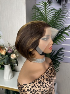 100% Raw human hair High Density 13*4 <b>pixie</b> <b>wig</b> lace frontal <b>wig</b> - Product Image 1