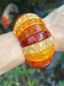 Bijoux RÉSISTANT Résine Acrylique Bracelet Bracelet Exagéré Éblouissant Multicolore Large Irrégulier Carré Acrylique Bracelets - Product Image 3