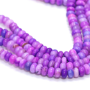 Perles Rondelles en Quartz Arc-en-ciel Violet Qualité AAA 7-8mm 16 Pouces/brin pour la Fabrication de Bijoux - Product Image 5