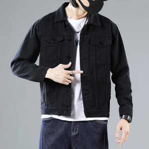 Best Selling Low Price <b>Men</b> Jean <b>Jackets</b> Cotton Made <b>Men</b> <b>Denim</b> Jeans <b>Jacket</b> Solid Color Jean <b>Jackets</b> Black Dyed Custom Button up - Product Image 3
