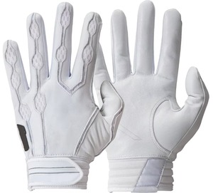 Guantes de bateo de béisbol con dedos partidos de cuero para posición de receptor transpirable antideslizante correa de muñeca ajustable diseño de ajuste elástico - Product Image 2
