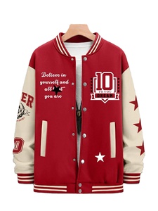 Vestes universitaires en velours côtelé pour femmes grandes tailles, imprimées avec un logo personnalisé, coupe-vent, respirantes, en coton et laine - Product Image 6