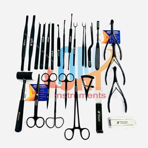 Nouvel ensemble d'instruments de lifting et de rhinoplastie, nez et chirurgie plastique, revêtement noir, qualité A+ |   Instruments OldMed - Product Image 3