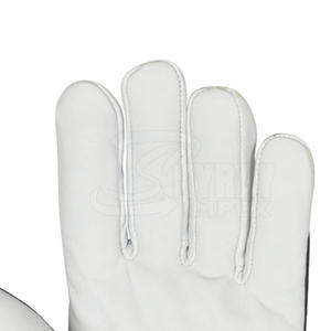 Guantes de trabajo de montaje para hombre con logotipo personalizado, fabricante de fábrica, guantes de seguridad de cuero con forro de algodón, talla XL, proveedor de Pakistán - Product Image 6