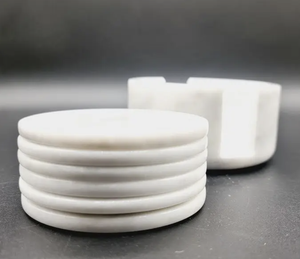 Classic Round Marble <b>Coaster</b> <b>for</b> Home Hotel Office-Eco-Friendly Best Quality Serving <b>Drinks</b> by Tayyab Handicraft - Product Image 4