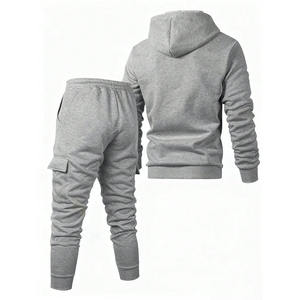 Conjunto de Sudadera con Capucha y Pantalones Deportivos de Felpa de Algodón Personalizados para Hombre, Fabricante de Chándales al por Mayor con Etiqueta Privada OEM, Proveedor de EE. UU. y Reino Unido - Product Image 2