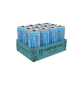 Monster Energy Ultra Blue, 12 canettes de 500 ml, poids de la palette de 40 kg à 45 kg, pour la distribution à grande échelle, vente en gros - Product Image 3