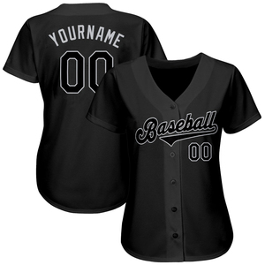 OEM personnalisé sublimé noir maillot de baseball hommes Hipster Hip Hop bouton vers le bas en gros fournisseur de maillot de baseball du Pakistan - Product Image 3