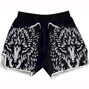 Pantalones cortos de lucha de Kick Boxing Mma, de poliéster, liso, de alta calidad - Product Image 5