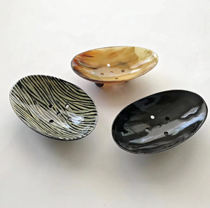 Plateau porte-savon en corne de buffle avec couvercle boîte à savon artisanat de qualité supérieure porte-savon en corne prix bon marché - Product Image 3