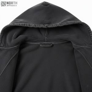 Personnalisable poids lourd lavage à l'acide sweat à capuche 85% coton 15% polyester goutte épaule conception brodé Logo cordes décontracté hiver - Product Image 6