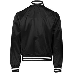 Chaqueta Cortavientos Varsity para Hombre con Parche de Bordado Chenille Personalizado al por Mayor, Patrón de Letras en Satén y Cuello Alto - Product Image 2