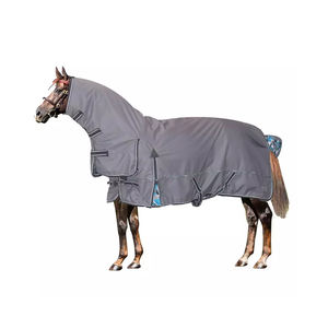 Manteau et tapis d'hiver d'équitation Ripstop 600 Denier du meilleur fabricant Tapis de cheval de participation avec rembourrage en coton et doublure en nylon - Product Image 1