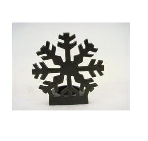 New Arrival Design Metal Snowflake Shaped <b>Tealight</b> <b>Holder</b> in Black for Home Hotel Indoor or Outdoor Decorative Item - Product Image 1
