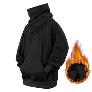 <b>Ninja</b> Double Neckline Cotton Pullover Techwear Men <b>Hoodie</b> Hip Hop Streetwear Heavyweight 500GSM Hoodies Sweatshirts - Product Image 4