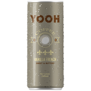 YOOH 240ml ODM/OEM Café instantané aromatisé à la vanille française, prêt à boire, avec crème et sucre, en boîte mince, qualité supérieure - Product Image 2