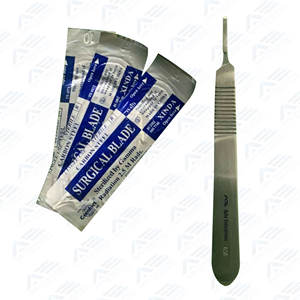 Almohadillas de sutura para heridas, juego de herramientas de sutura, instrumento médico, 5 piezas, pinzas Adson, soporte de aguja y tijeras de Iris, Kit de práctica de sutura - Product Image 4