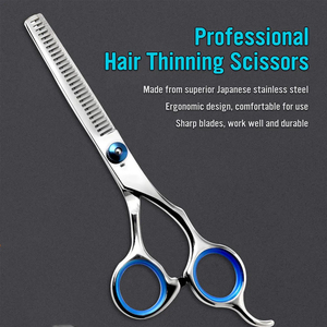 Salon de coiffure de haute qualité ciseaux professionnels ciseaux de coupe de cheveux salon de coiffure amincissement coiffeur cisaillement plat ciseaux de cheveux - Product Image 6