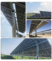 Support de montage photovoltaïque en acier robuste pour système de suivi solaire à axe unique plat, compatible avec panneaux solaires de 1 MW à 10 MW, avec entraînement de rotation Follow Sun