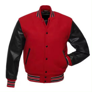 Chaqueta Varsity personalizada de nuevo estilo de gran calidad/Chaqueta Varsity Letterman con mangas de cuero personalizada al por mayor para hombre - Product Image 3