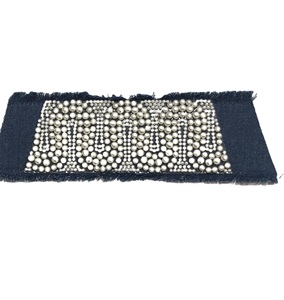 Productos semiacabados para la parte superior de sandalias tipo chanclas de mezclilla, incluyendo materiales para calzado con perlas y accesorios para calzado. Suministro directo de fábrica. - Product Image 1
