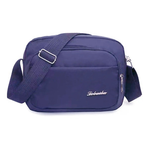 Sac à bandoulière multifonctionnel en nylon uni, élégant et décontracté, avec bandoulière réglable - Couleurs assorties - Product Image 1