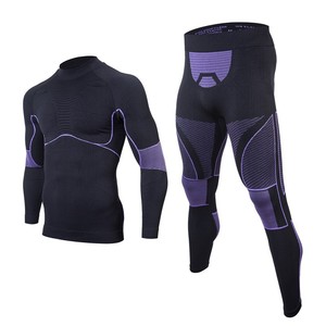 2pcs Set Skinny Gym Fitness Yoga Wear Solid Pattern Compression Base Layer Shirt Top and Pants Leggings Man Tracksuits - Product Image 1