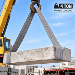 Sling de levage plat en polyester industriel 4 tonnes avec boucles renforcées – Fabrication OEM & ODM par une usine expérimentée - Product Image 2
