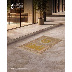 Alfombra de Oración Harmony Glow de Viscosa Suave al Tacto, Antideslizante, 27x45, Cómoda, Elegante, Resistente a la Decoloración, Decorativa, para el Hogar - Product Image 4