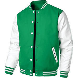 Custom Logo High Quality Winter Men's Varsity Letterman <b>Canvas</b> <b>Jackets</b> Wholesale Blank Plain Customized Design - Product Image 4