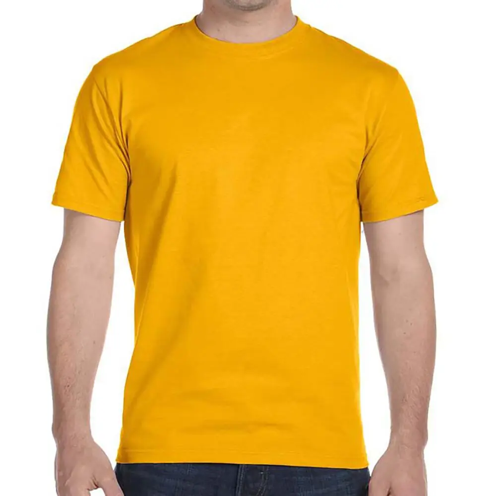 100 Cotton Men T shirts High Quality Fashion Cheap Wholesale Custom Plain Yellow Blank T Shirt