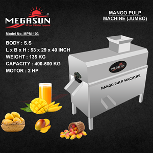 Máquina para hacer Pulpa de mango de 500kg, Extractor de pulpa de fruta comercial de acero inoxidable de 2HP para procesamiento de jugo - Product Image 2