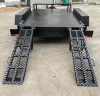 Trailer ATV 4 Roda Kapasitas 3500kg untuk Robot Pemadam Kebakaran dan Excavator Dengan Tangga Naik
