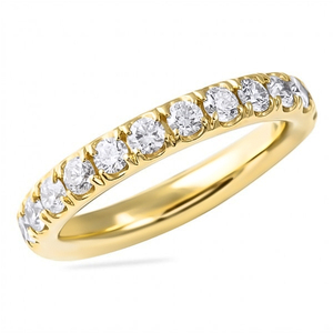 แหวนเพชรทรงกลม 1.30 กะรัต ประดับเพชรแบบ Wide Pave Eternity Band คอลเลคชั่นแหวนเพชรสุดหรู - Product Image 1
