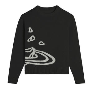 Personalizado OEM ODM hombres suéter de punto de algodón de punto Jacquard suéter fabricante cuello redondo manga larga suéter de punto hombres - Product Image 3