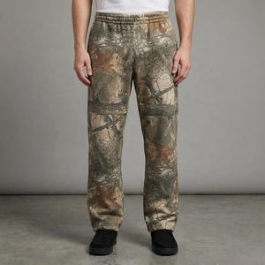 Pantalons de jogging sportifs personnalisés avec logo OEM, mélange coton et polyester, pour entraînement fitness et tenue décontractée, avec design à revers élastiques - Product Image 5