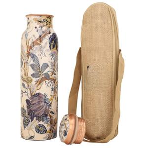 Bouteilles en cuivre étanches Meenakari 950 ml, cuivre pur, design artistique traditionnel, bouteille de bien-être quotidien - Product Image 5