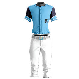 Uniforme de béisbol de manga corta de nuevo estilo en tarifa al por mayor Nueva llegada Conjunto de uniforme de béisbol con logotipo propio personalizado - Product Image 1