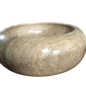 Auténtico Lavabo Redondo de Porcelana Ecológico de Primera Calidad, Elaborado con Porcelana Translúcida de Alta Calidad, Hecho a Mano en Indonesia - Product Image 4