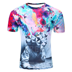 T-shirt de sublimation de logo personnalisé T-shirt de transfert de chaleur en polyester pour l'impression de T-shirt de sublimation - Product Image 1