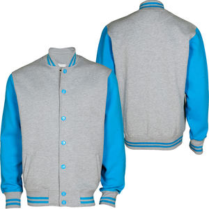 Veste universitaire pour homme de haute qualité, couleur personnalisée, pour l'hiver, motif uni, vêtements décontractés avec col montant, respirante et logo personnalisé - Product Image 2