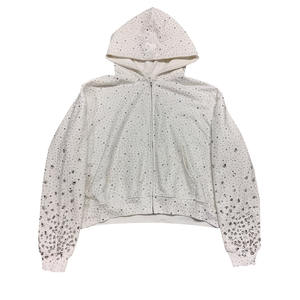Sweat à capuche unisexe sur mesure, lourd, orné de strass, taille plus, uni, en molleton respirant, séchage rapide, avec poche, pour l'hiver - Product Image 2