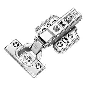 Charnière de meuble à amortissement hydraulique en acier inoxydable 304, 3,0 mm, polie, pour porte de cuisine et armoire - Product Image 1