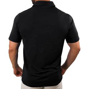 เสื้อโปโลผ้าฝ้าย100% สำหรับผู้ชาย, เสื้อยืดโปโลกอล์ฟถักแบบลำลองสำหรับผู้ชาย - Product Image 2