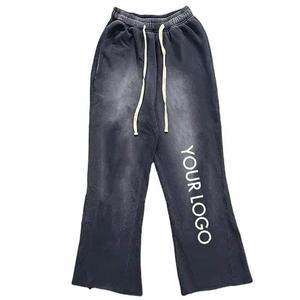 Pantalon de survêtement délavé à l'acide rouge unisexe Streetwear Joggers avec taille élastique Pantalon de salon décontracté en polaire lourde de qualité supérieure - Product Image 6