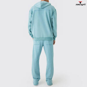 100% coton coupe ajustée décontracté taille moyenne Style avec couleur unie léger haute qualité lavé à l'acide saison d'été pantalons pour hommes - Product Image 3