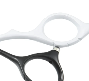 IMANS Tijeras profesionales para cortar el cabello de 6,5 pulgadas Tijeras de peluquero con borde de afeitar de acero inoxidable en blanco y negro - Product Image 5