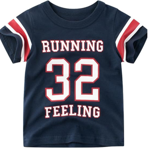 Enfant en bas âge garçon tricoté coton t-shirt personnalisé Applique Boutique vêtements été enfants garçon vêtements chemises fabriquées au Bangladesh - Product Image 2